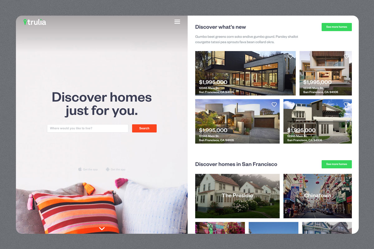 Image of Trulia website